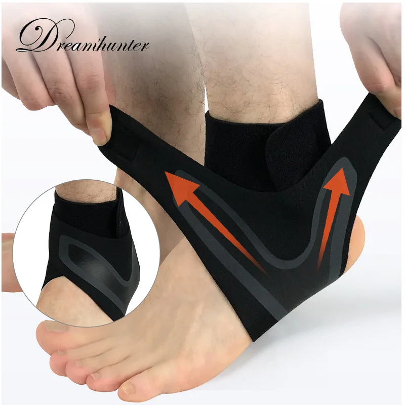 Компрессионная Спортивная опора для лодыжки, регулируемая эластичная повязка на ногу, защита от дождя, баскетбола, футбола|Поддержка лодыжки| | АлиЭкспресс