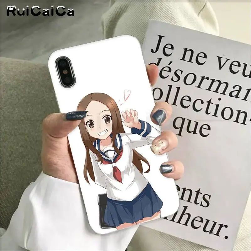 A6 RuiCaiCa karakai jouzo no takagi san Новинка чехол для телефона Fundas чехол для iPhone 11 pro XS MAX 8 7 6 6S Plus X 5 5S SE XR чехол - Цвет: A6