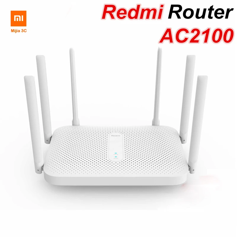 Wi Fi роутер Xiaomi Redmi AC2100 гигабитный двухдиапазонный 6 антенн с высоким