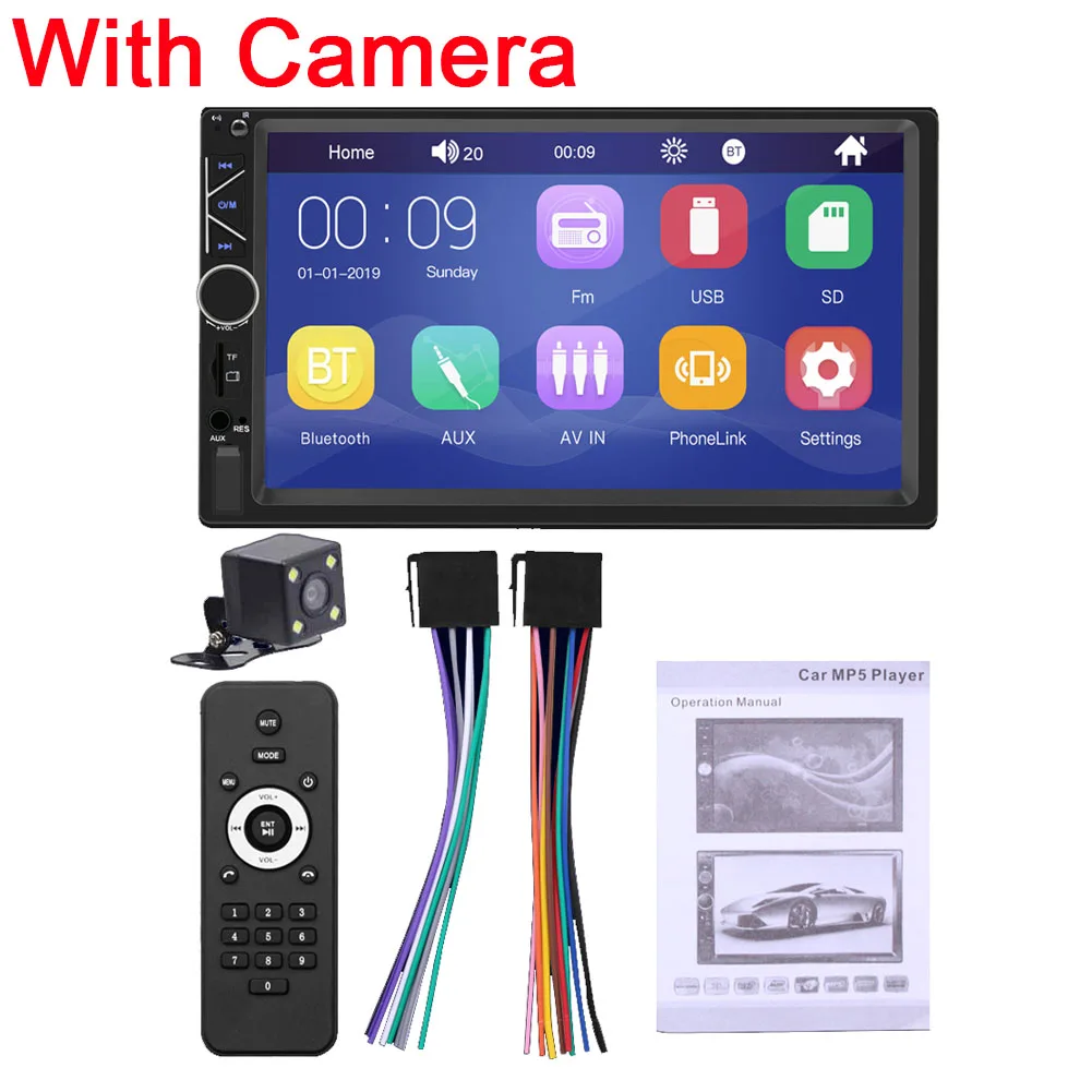 Player de Vídeo Entrada com Interconexão do Telefone Polegada Carro Player Estéreo Áudio fm Rádio Aux - Usb tf Móvel Jogador a6 7 Mp5 7 7 polegada carro mp5 player player de