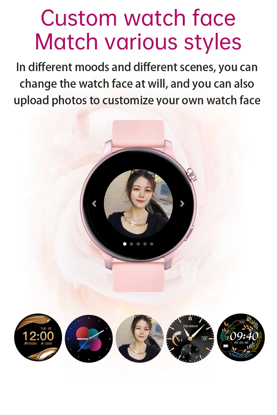 2022 New Bluetooth call Smart Watch Women Men Dynamic dial Information Remind Sports Multifunctional Waterproof Smartwatch+Box