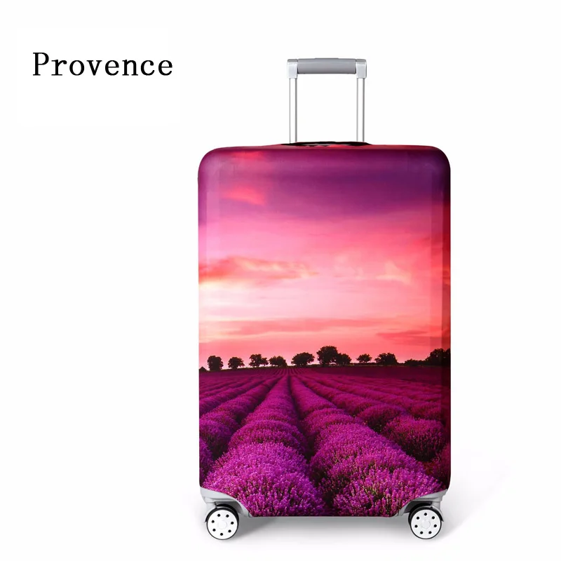 Provence Эластичный Чехол для багажа, пылезащитный чехол для путешествий, чехол для 18-32 дюймов, сумка на колесиках, чехол, аксессуары для багажа - Цвет: Provence