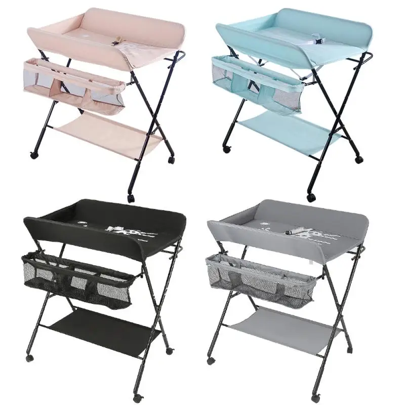 Homesailing EU Baby Folding Changing Table with Wheels & Clothes Drying