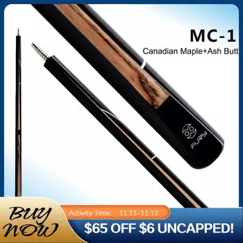 

Official FURY MC1 Billiard Snooker Cue 11mm Tiger Everest M Tip With Extension Black Bakelite Ferrule Maple Shaft Black 8