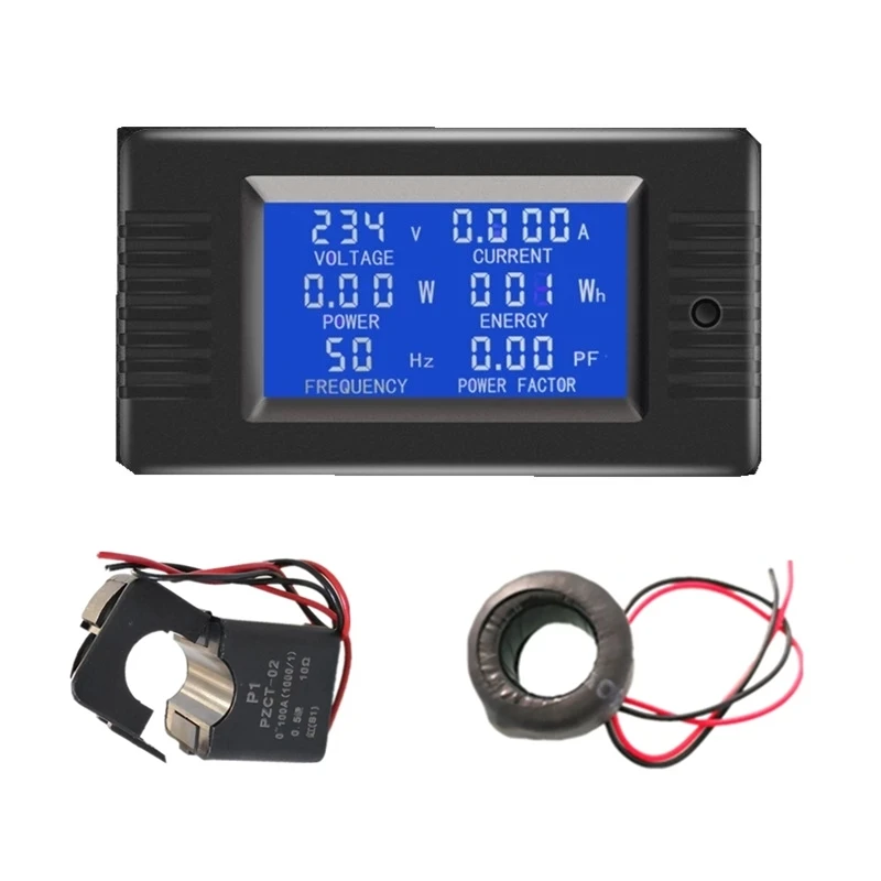 6in1-220V-100A-AC-Single-Phase-Digital-Panel-Amp-Volt-Current-Meter ...