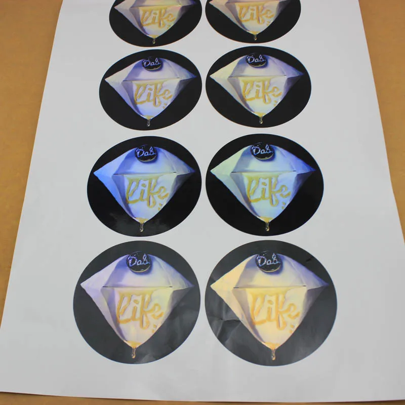 Vinyl Brand Name holographic stickers hologram printer machine nice design waterproof pvc Waterproof Custom Logo Sticker