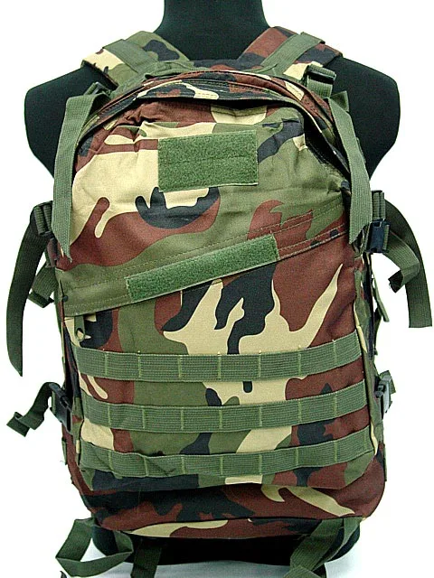 45L армии США 3 дня Molle штурмовой рюкзак Открытый тактический походные охотничьи рыболовные сумки - Цвет: Woodland camo
