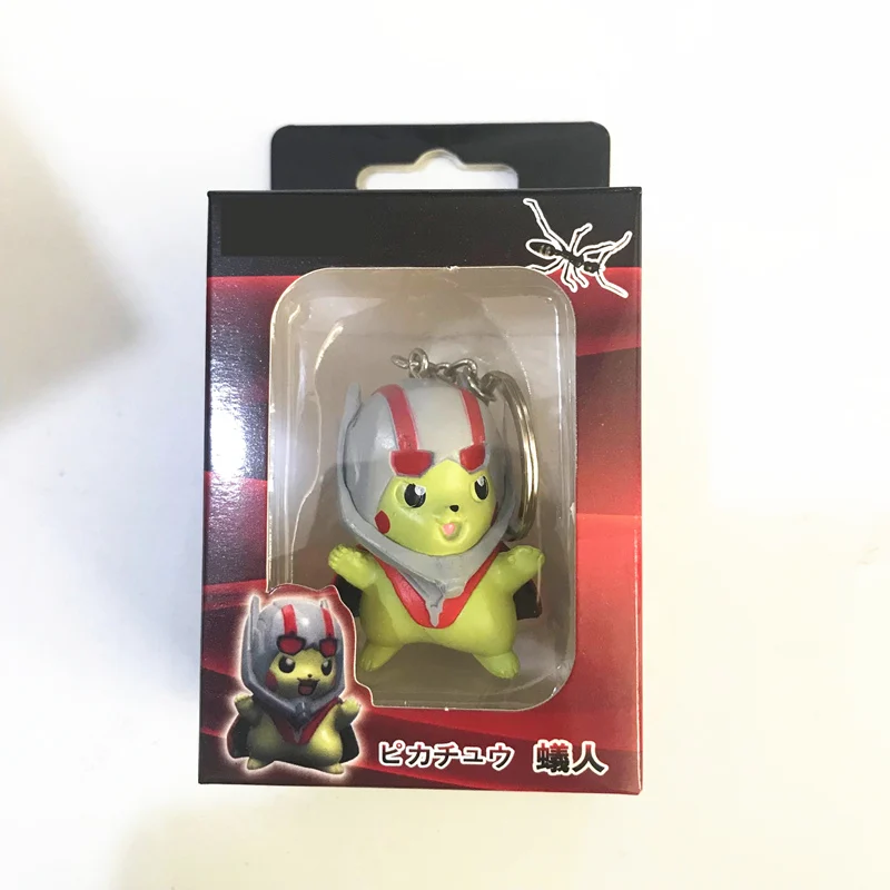 Funko pop Новинка Карманный Брелок для ключей pop Пикачу Амин, игровые фигурки, модель игрушки подарки для детей коллекции анимации фигур с коробкой - Цвет: Ant man