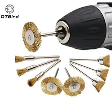 9 шт./лот латунная щетка проволока колеса щетки шлифовальный станок Электрический инструмент для гравера