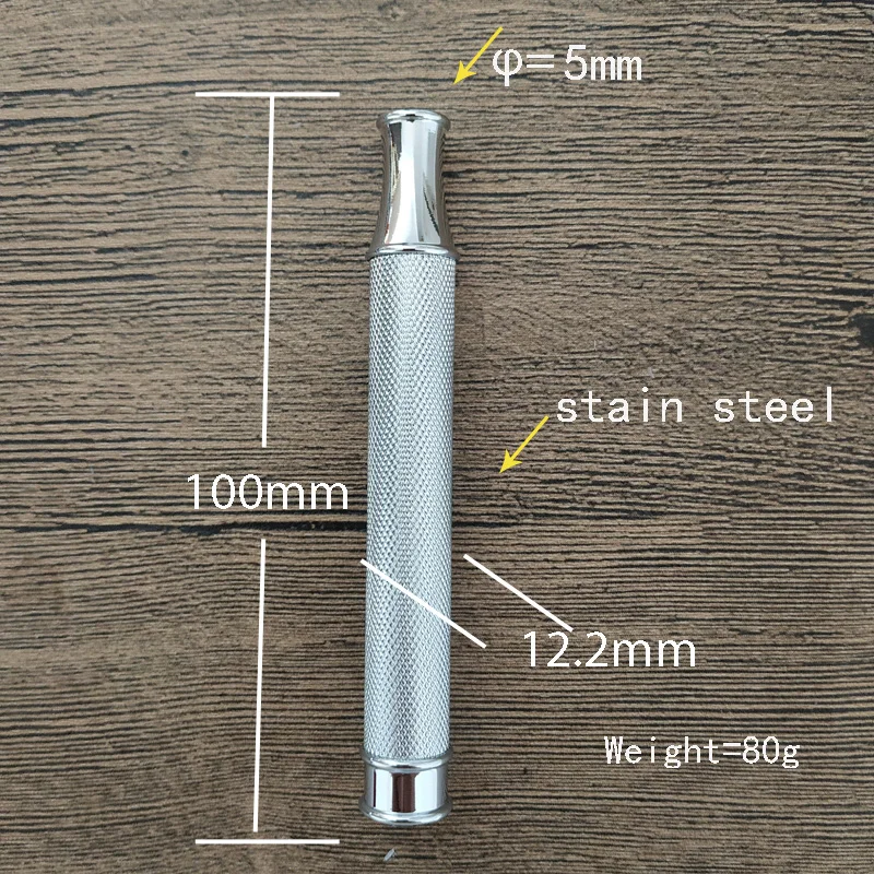 Dscosmetic Двусторонняя безопасная бритвенная ручка - Цвет: Stain steel handle