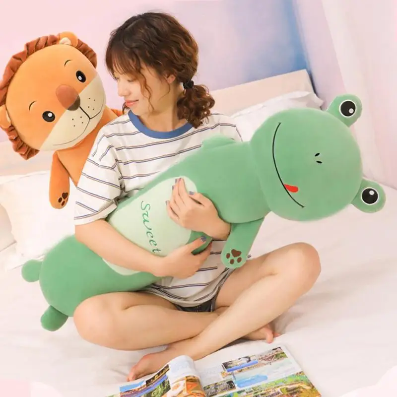 Lovely Animal Shape Pillow Cylindrical Stuffed Soft Plush Toys Kids Lovely Gift Close Knitting and Meticulous Weaving