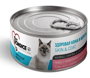 

Canned Cat 1ST CHOICE TUNA SHRIMP AND PINEAPPLE 85g (уп-12шт)