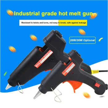 

Heating Hot Melt Glue Gun Sticks Trigger 7mm Mini Guns Thermo Electric Heat Temperature Tool 30W EU Plug With Light