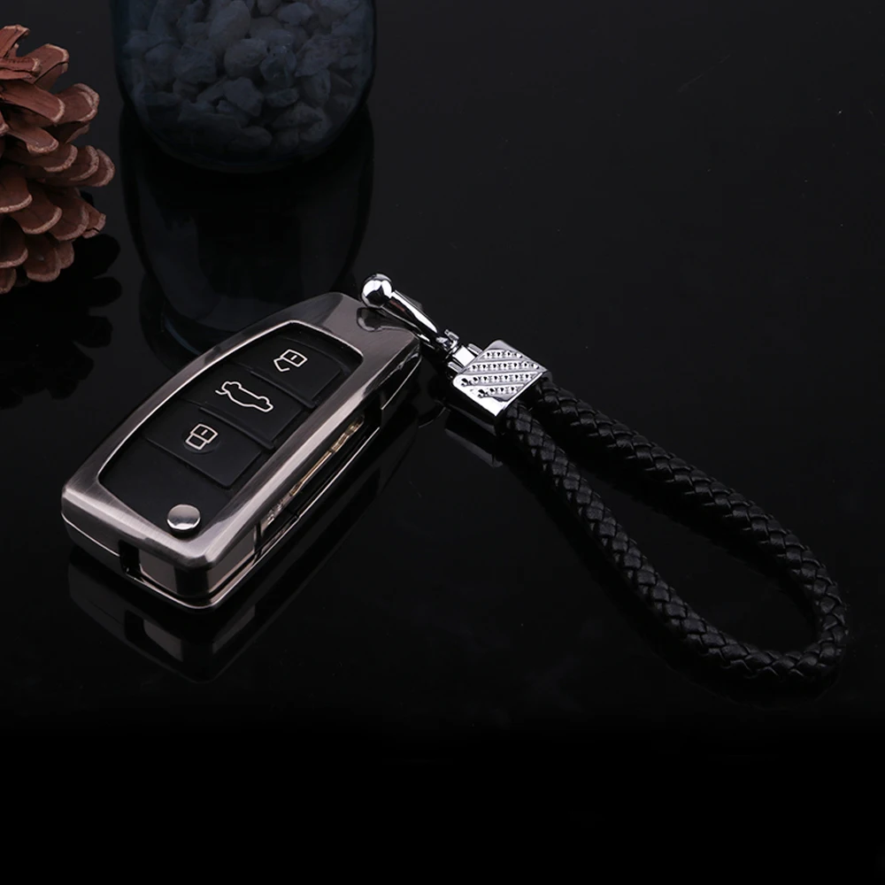 For Audi A3 A4 A6 A8 TT Key Cover Remote Case Car Bag Holder Cover Fob Protective Smart Remote Bag Holder Shell Kirsite BRUSH