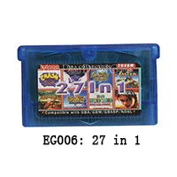 32 бит видеоигры картридж Консоли Карты все в 1 Compilation английский язык для nintendo GBA - Цвет: EG006  27 in 1