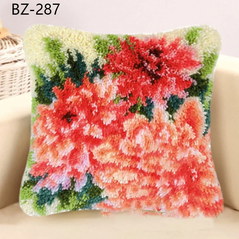 Flowers Pillow Adult Latch Hook Kits 7 | Flowers Pillow Adult Latch Hook Kits 10