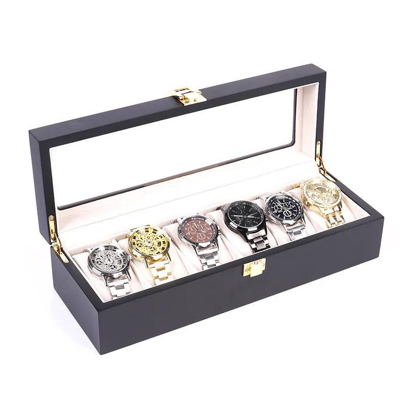 

6-Bit Baked Paint Top Grade Watch Box Jewelry Sale Gift Box Wooden Box Storage Box Meter Box