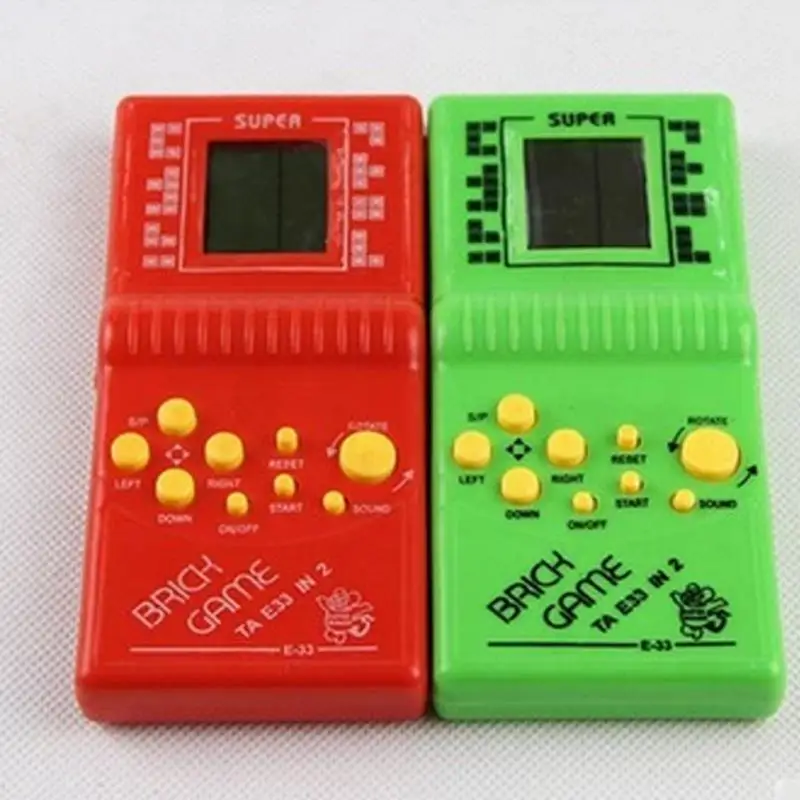 Классический тетрис ручной ЖК дисплей электронная игра игрушки Fun кирпича