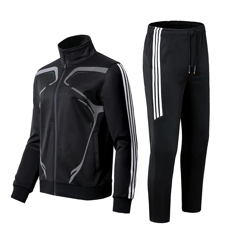 Спортивный костюм, мужской повседневный спортивный костюм, комплекты, свитшоты, пуловер, два предмета, толстовки+ штаны, зимние комплекты, брендовая одежда, мужская одежда - Цвет: black 1