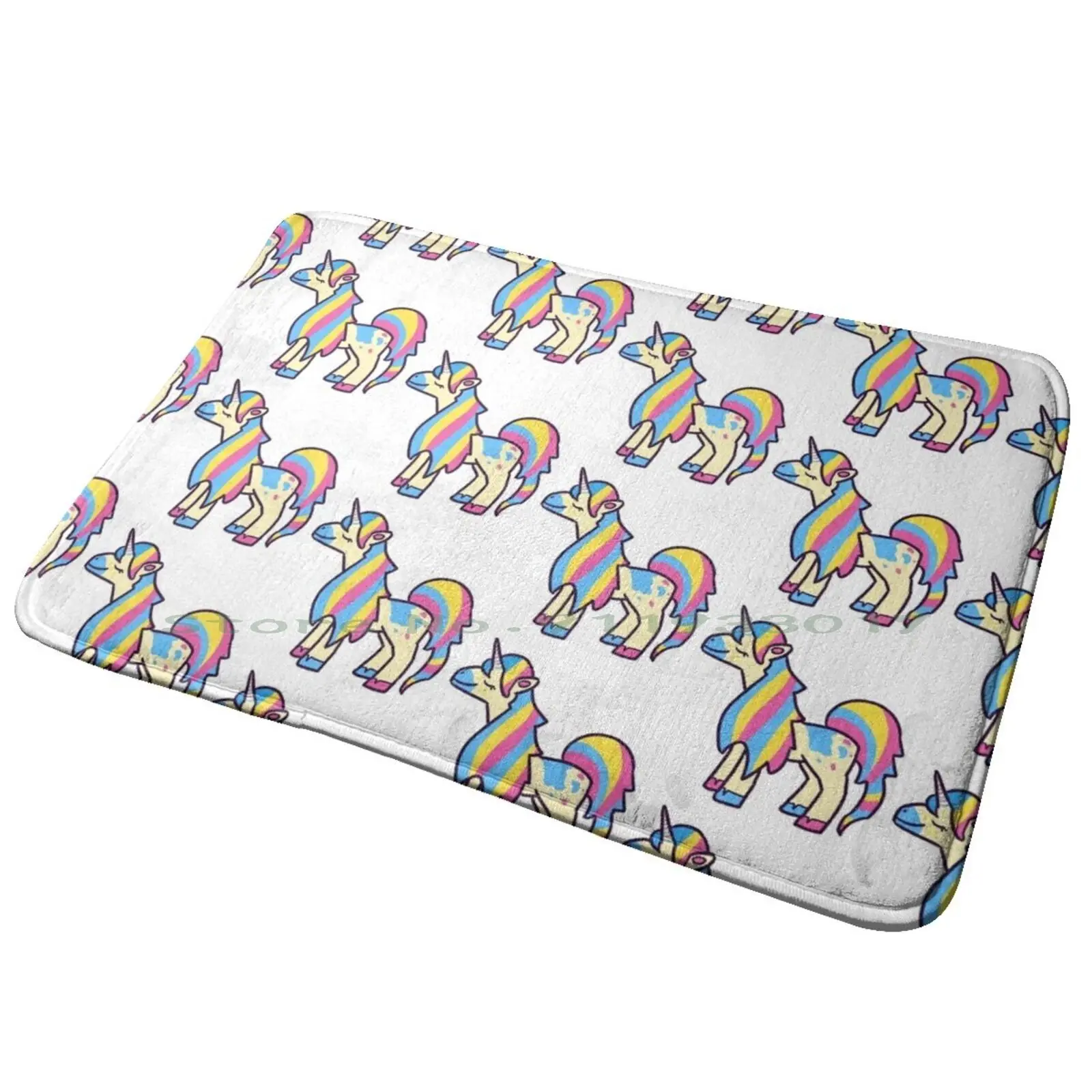Pride Unicorn : Pansexual Entrance Door Mat Bath Mat Rug Calimero Its An Injustice Anime Tv Show Black Chicken It Is An