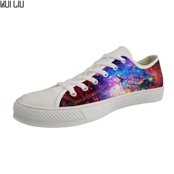 

Customized 2020 Fashion Hot-Selling Spring Summer Canvas Shoes Galaxy Pattern Kid Vulcanized Shoes Child's Low Top Sneakers