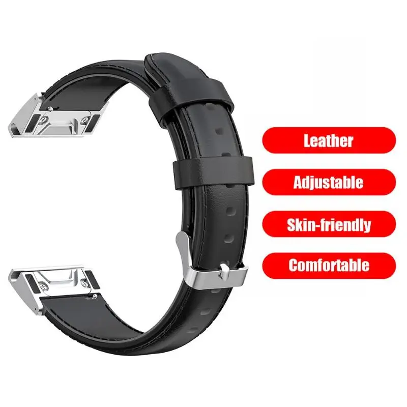 26 мм масло воск PU кожаный ремешок для часов Garmin Fenix 6X/5X/5X Plus/3