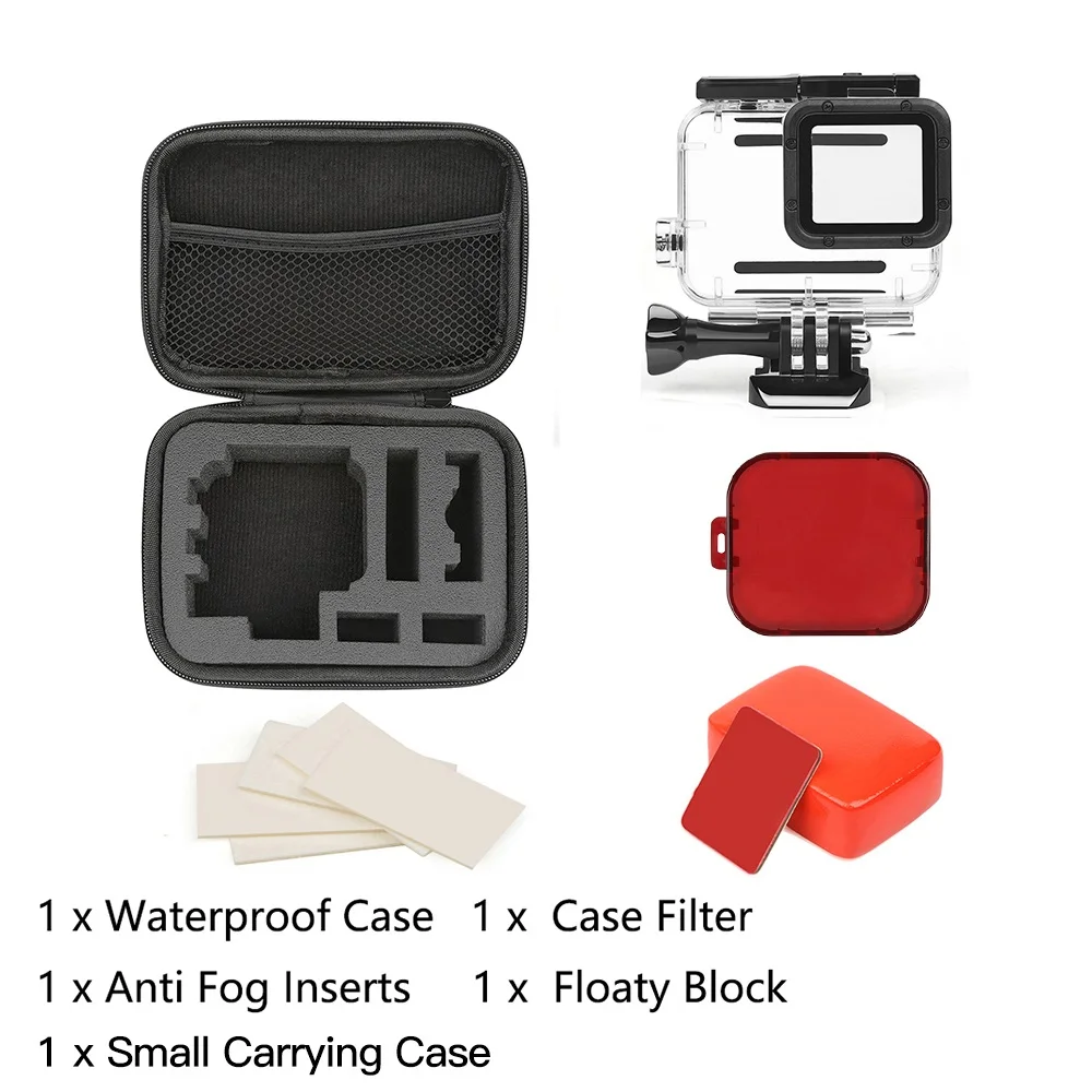 Водонепроницаемый Чехол 45 м, набор для GoPro Hero 7 6 5, Черная Спортивная камера для серфинга, дайвинга, аксессуары для Go Pro Hero 7 6 5, Экшн-камера