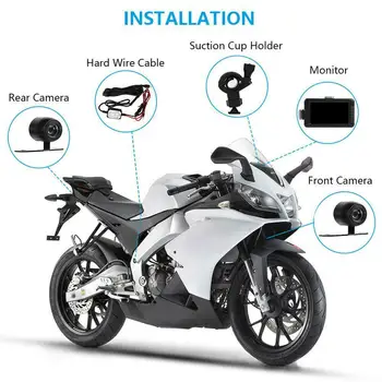 

Front & RearDual Lens View Camera Motorcycle DVR Driving Camcorder SE100 Full HD 1080P Camera 3.0 \\\" Camcorder