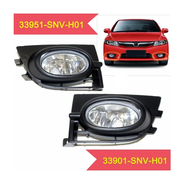 Правый и левый Foglight Foglamp фонарь бампера 33951-SNV-H03 33901-SNV-H03 для CIVIC FA1 2006 2007 2008