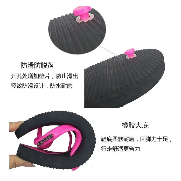 

New Style PA Tweedy Rubber Bottom Flip-flops Women's Summer Beach Casual Wear-Resistant Anti-slip Beach Sandals