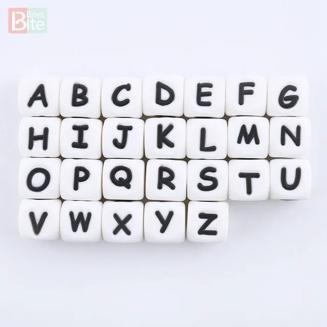 5pc English Beads Кусачки 1 Набор DIY Детский силиконовый Прорезыватель для зубов бисер Прорезыватель грызунов кулон в виде ежа DIY ожерелье Младенцы зуб для детей продукт - Цвет: 5pc English Beads