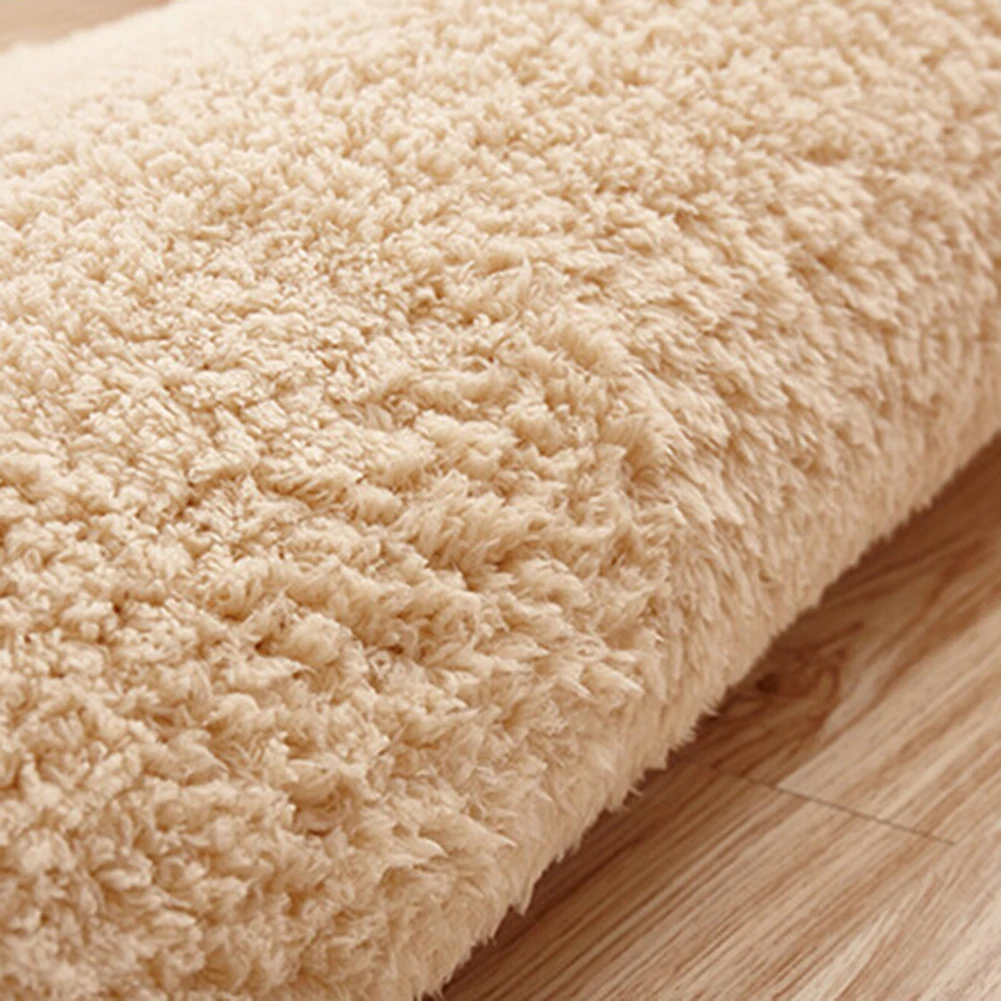 30x50cm Fluffy Round Rug Carpets for Living Room Faux Fur Floor Mat Long Plush Rugs for Bedroom Shaggy Area Rugs Modern Doormat