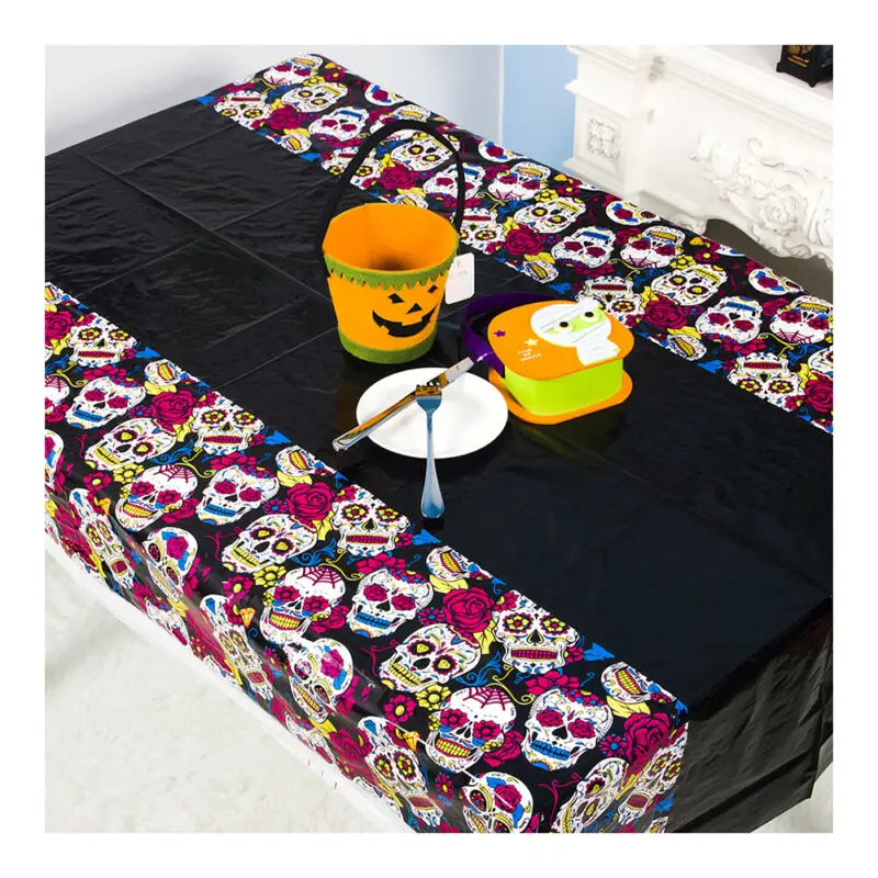 

Halloween PVC Creative Table Cover Party CHEAP Square Halloween Tablecloth Party Prop Party Table Cloths 120*180cm Free Shipping