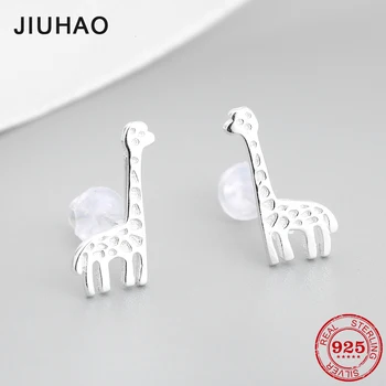 

Creative Giraffe shape Authentic 925 Sterling Silver Small Stud Earrings for Women fashion trend Children Girl Lovely jewelry