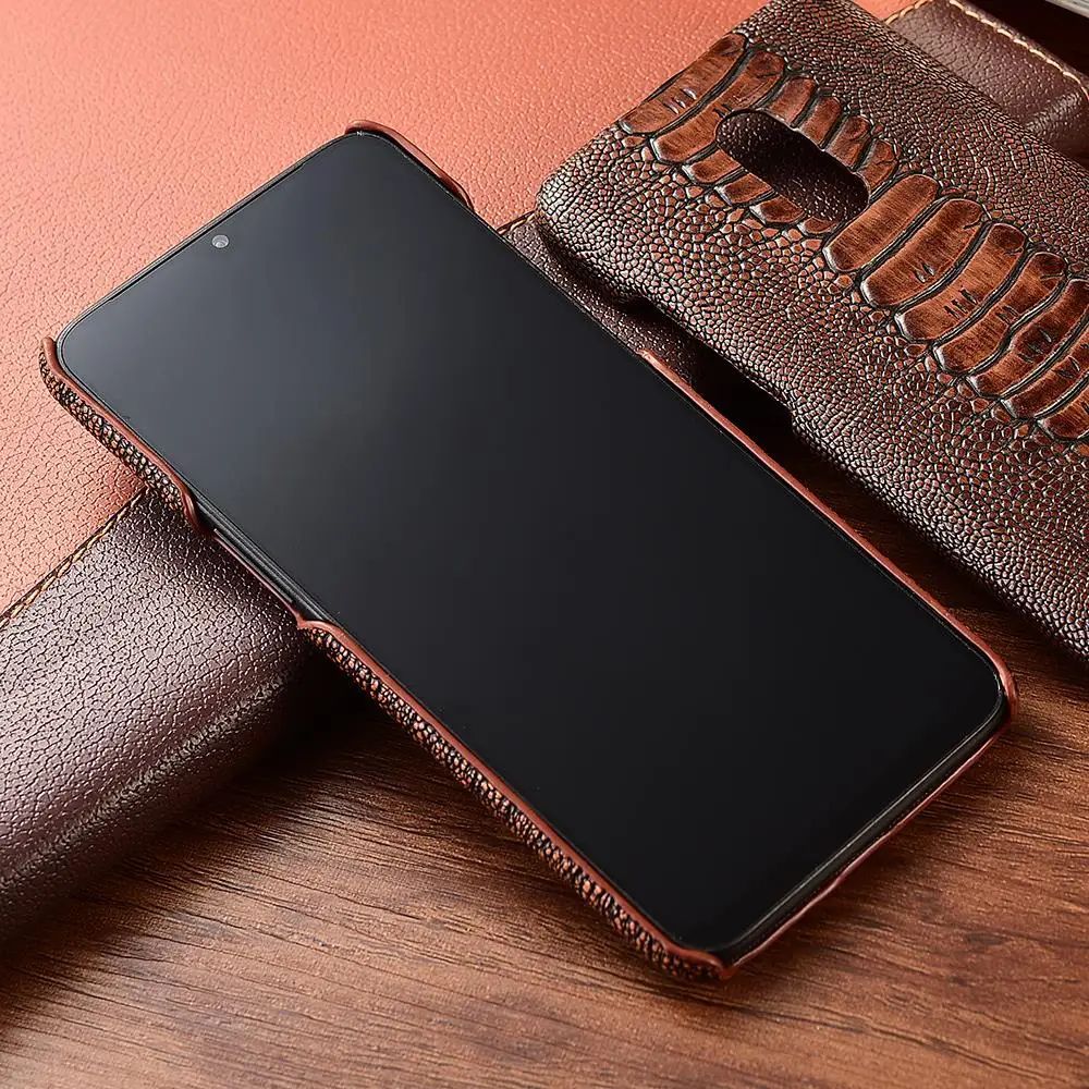 Страусиная ножка натуральная кожа Жесткий чехол для телефона для Meizu 16Th Plus 15 Lite сотовый Чехол для телефона
