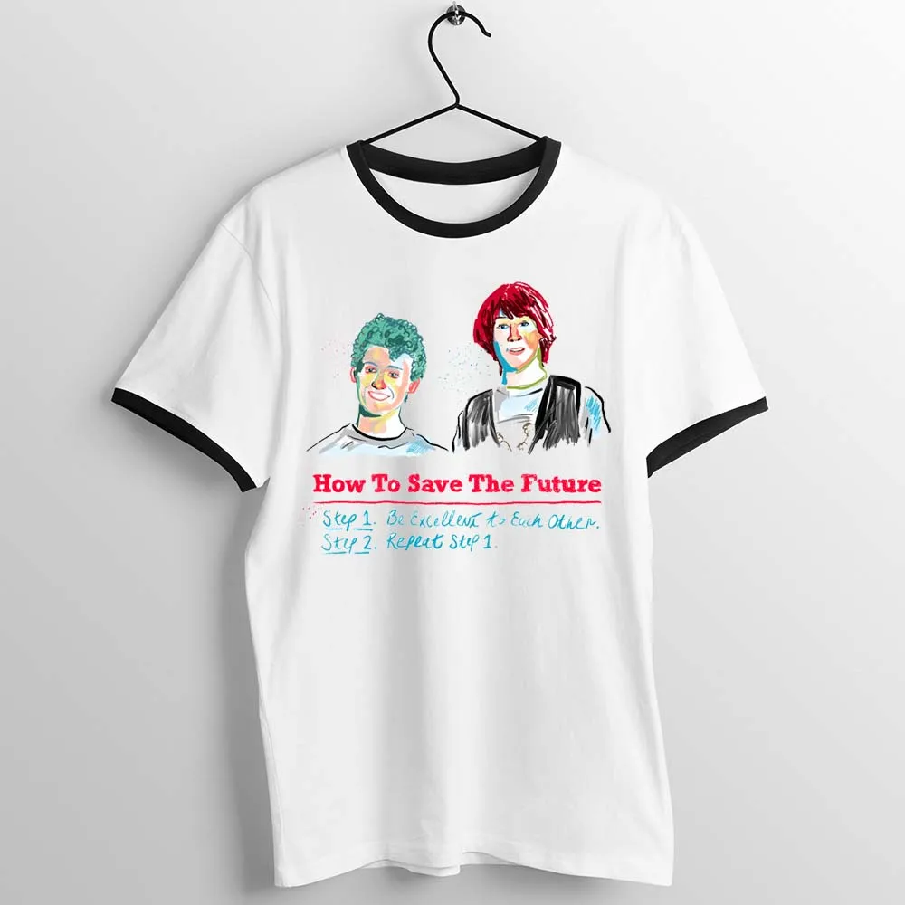 Черная футболка с отделкой Bill and Ted Be Excellent To Each Young Keanu Awesome Printed Tee | Мужская одежда