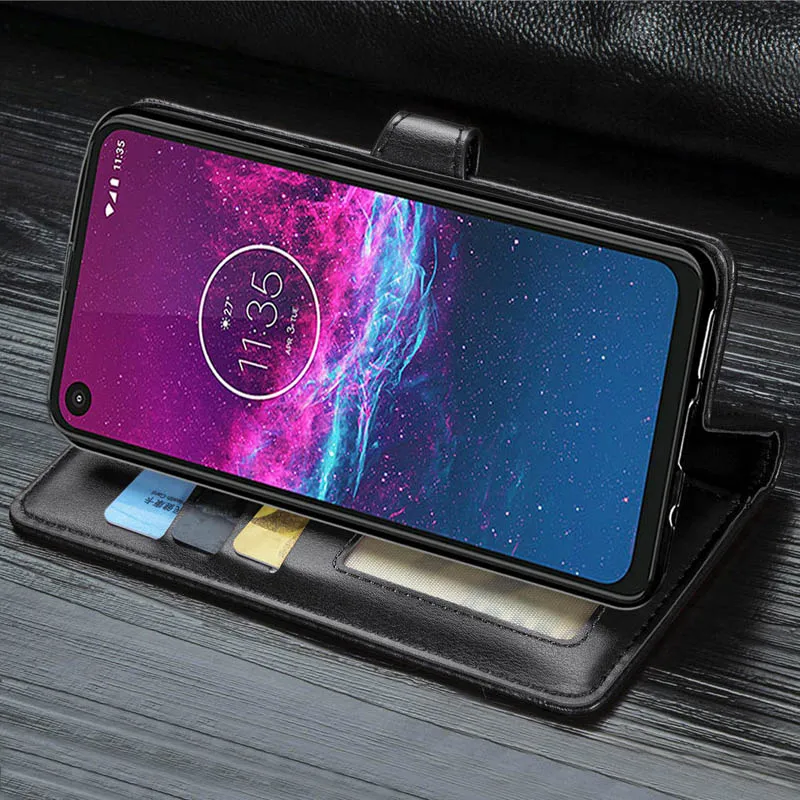 Чехол для Moto One Action из искусственной кожи с магнитной адсорбцией для MOTO One Action OneAction чехол