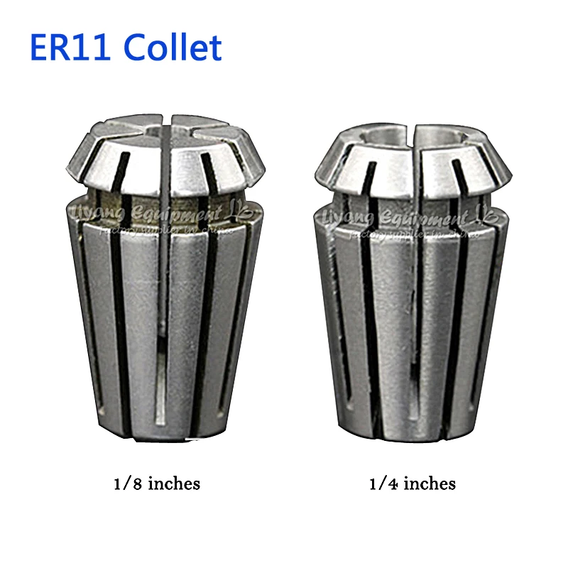 

2pcs 1/8 Inches ER11 Collet CNC Lathe Tool Holder 3.175mm and 6.35mm for cnc router