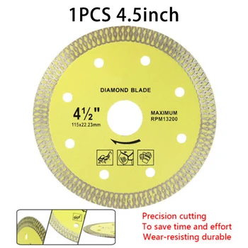 

4.5"Super Thin Diamond Ceramic Saw Blade Porcelain Tile Marble Stone Cutting 1pc Cut Off Drill Rotary Tools Fine Precision Cuts