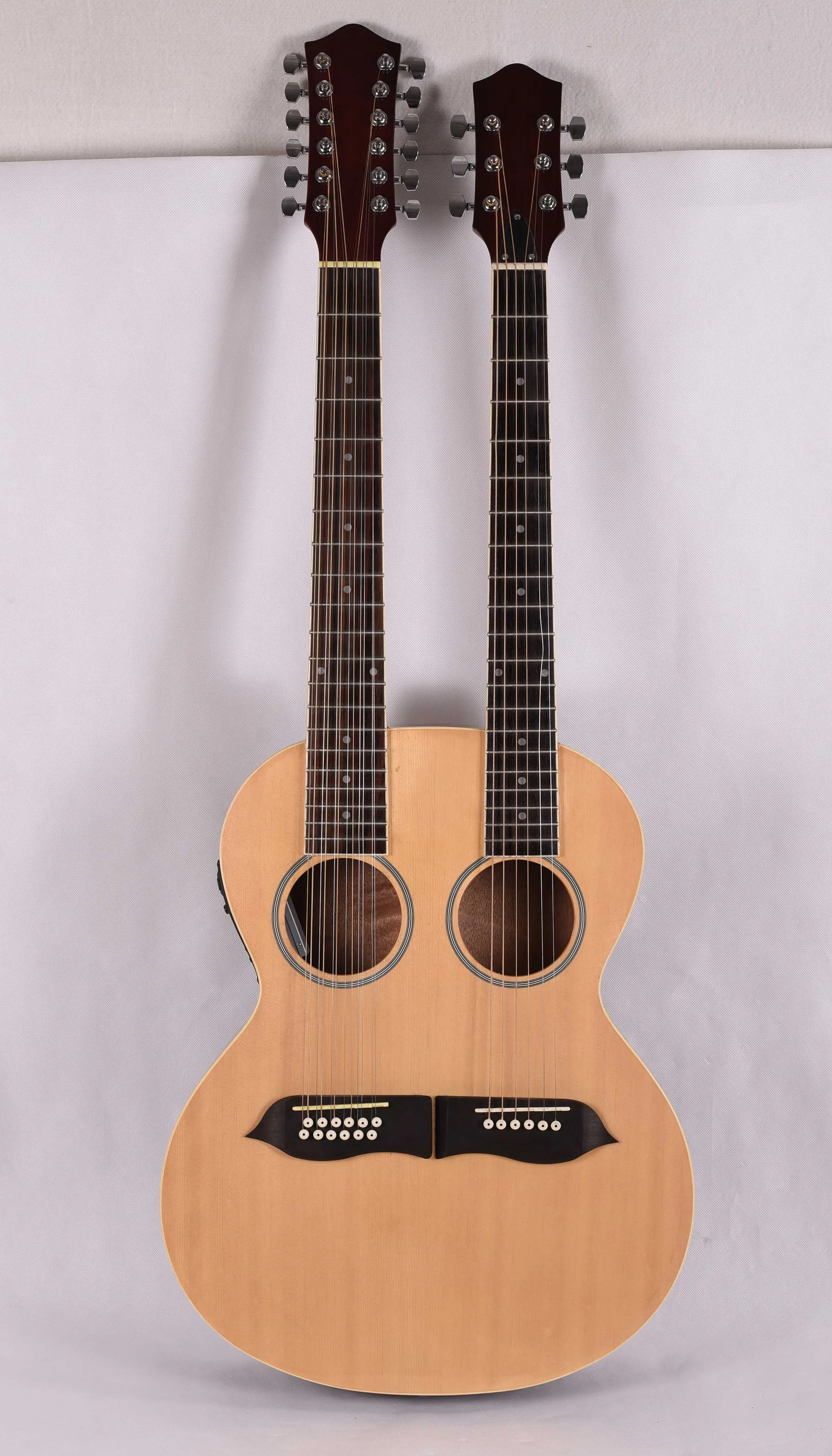 Feeling Double Neck 12+6 Strings Acoustic Electric Guitar With Eq