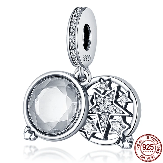 plata charms of ley 925 original Fits original pandora bracelet 925 silver women pendant jewelry galaxy starry sky charms beads CMS1713
