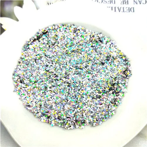 Laser silver 10g Ультратонкая PET блестки 1 мм точечное лазерное Сверкающее 3D блестка для ногтей пайетки Eo-Friendly свободные блестки для художественное оформление ногтей 10 г - Цвет: Laser silver 10g