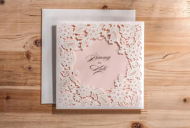 50 шт. светильник розового цвета с вырезами и розами для свадебных торжеств