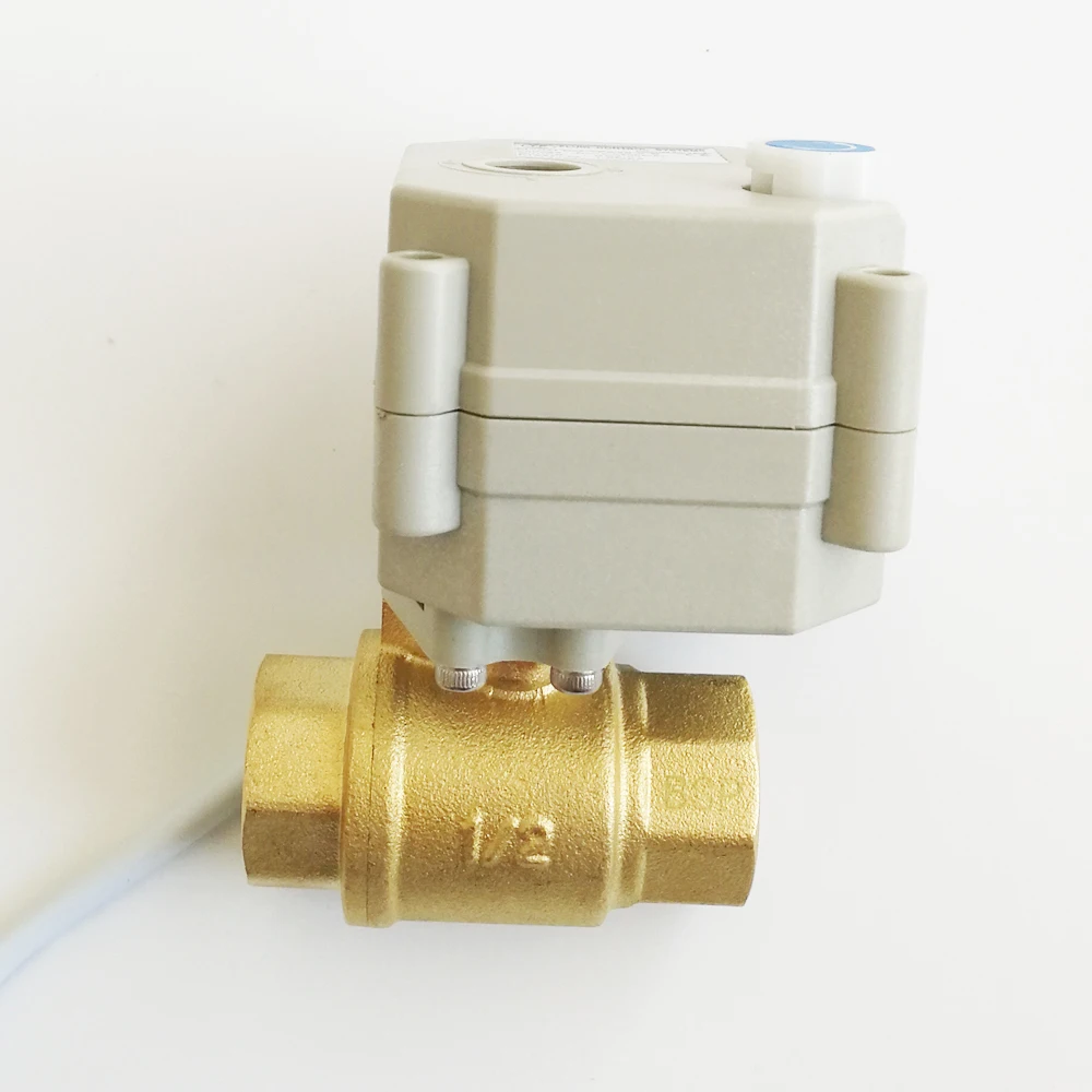 DN15 DC12/24V Motorized Ball Valve 2 Way Normally Closed Brass Ball Valve DN15 DC12/24V Motorized Ball Valve 2 Way Normally Closed Brass Ball Valve