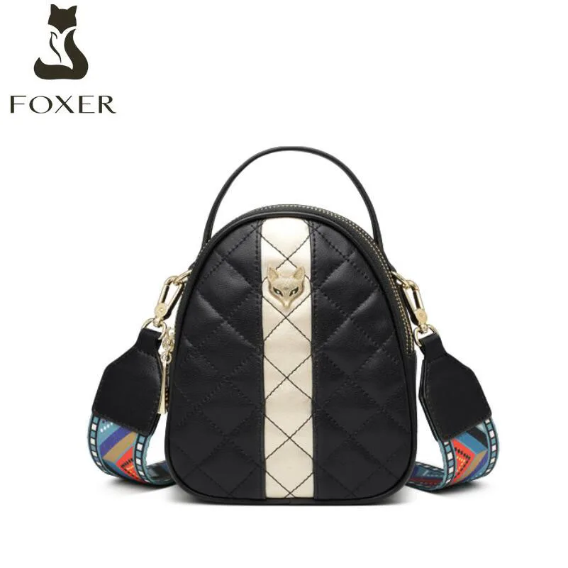 FOXER, женские кожаные сумки, модная сумка из воловьей кожи, роскошные сумки, женские сумки, дизайнерские сумки, известный бренд, женские сумки, на плечо
