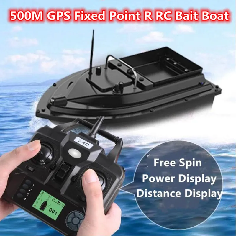 500M High-Speed Dual-Motor RC Bait Boat GPS Location Auto Return Fixed  Speed Cruise 2KG Heavy Load Night Light RC Fishing Boat