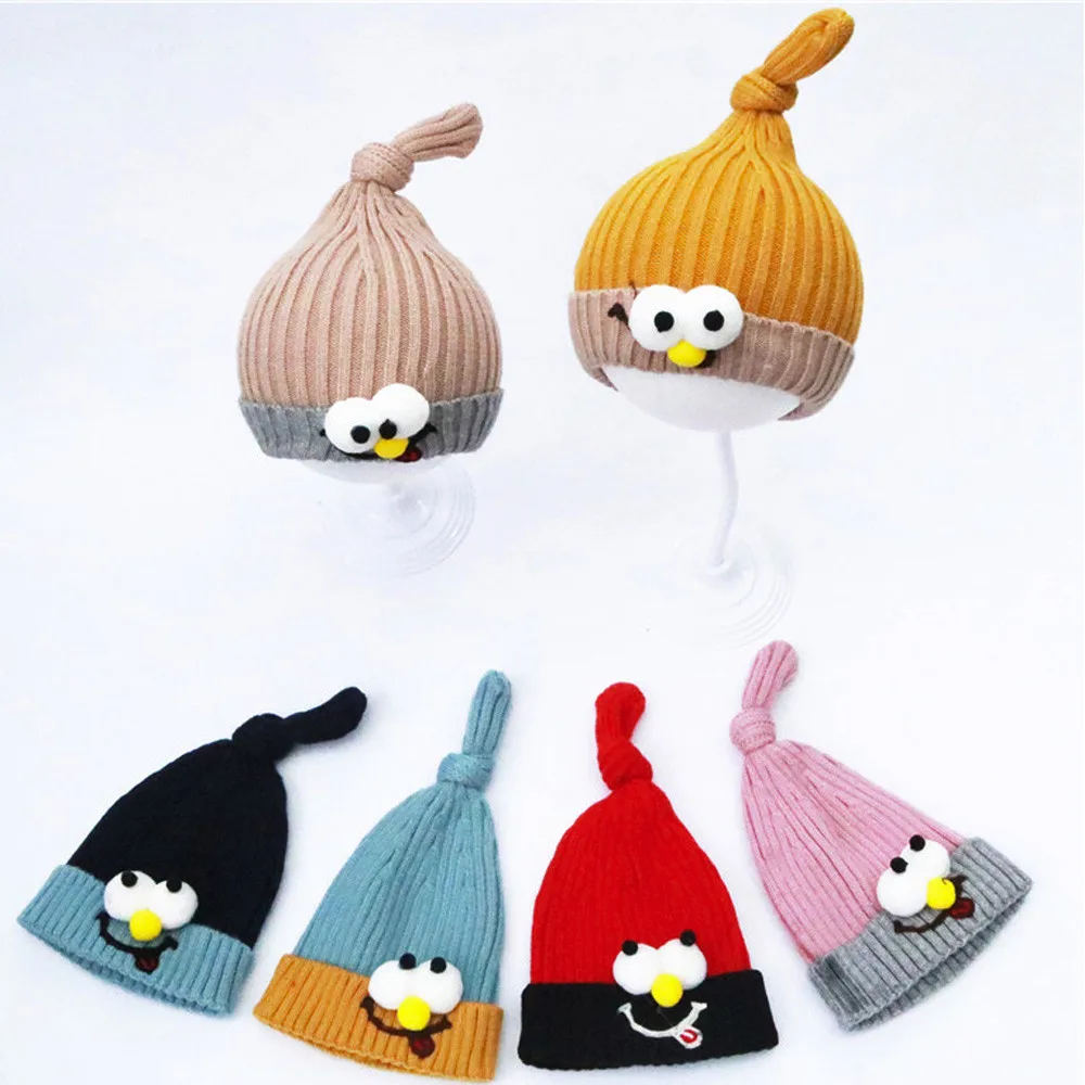 Детская зимняя Лыжная шапочка шапка бини шапка-собачка כknit Knit вязаная шапка s зимние наушники Толстая теплая шапка Аппликация Милая шляпа Baotou# H