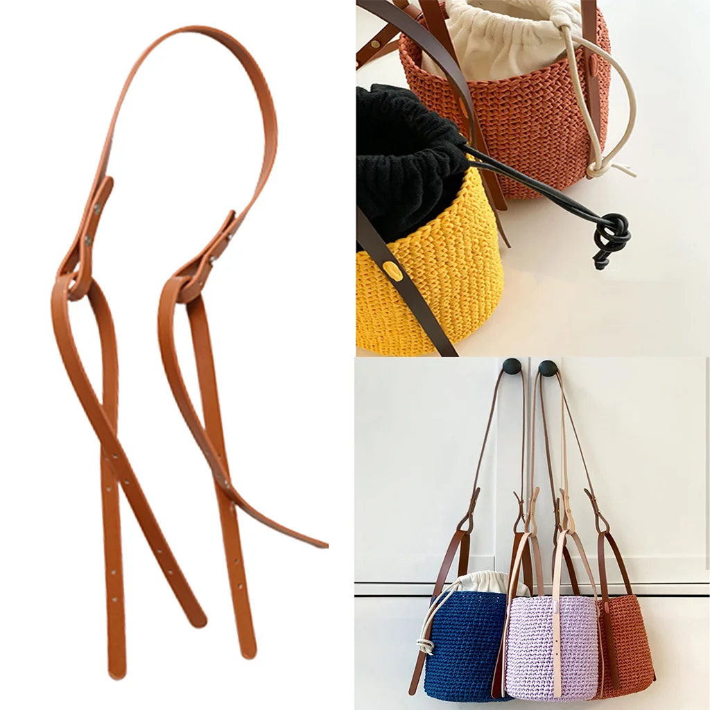 Leather Purse Straps Detachable Handbag Replacement Handles Woven Bag DIY Leather Purse Straps Detachable Handbag Replacement Handles Woven Bag DIY