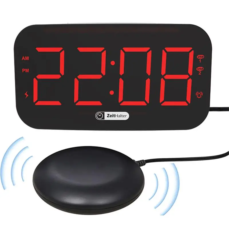 Digital Alarm Clock Led Clock With Brightness Control And Snooze Easy To Use For Bedroom Bedside