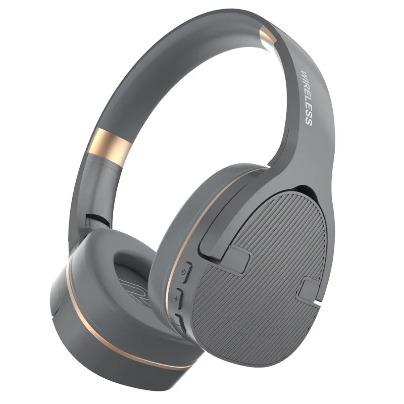 Gray SANLEPUS Bluetooth гарнитура наушники беспроводные наушники стерео складные спортивные наушники микрофон гарнитура Handfree - Цвет: Gray